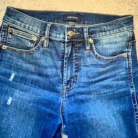 J Crew Vintage Straight Rip and Repair Style Jeans 26 - Picture 5 of 8